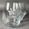 Christmas Holly Stemless Wine Glasses (Set of 4) (Personalized)