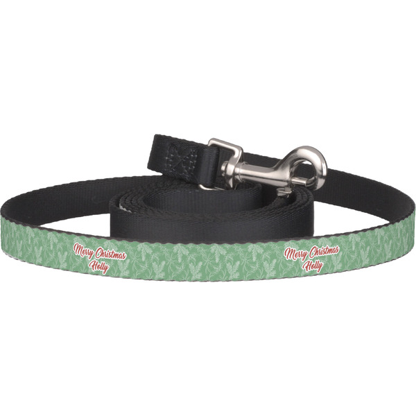 Custom Christmas Holly Dog Leash (Personalized)