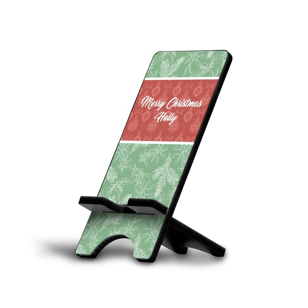 Custom Christmas Holly Cell Phone Stand (Small) (Personalized)