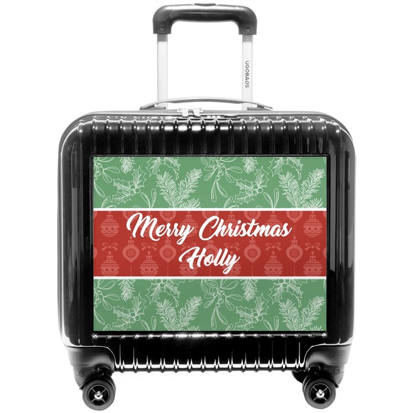 Custom Christmas Holly Pilot / Flight Suitcase (Personalized)