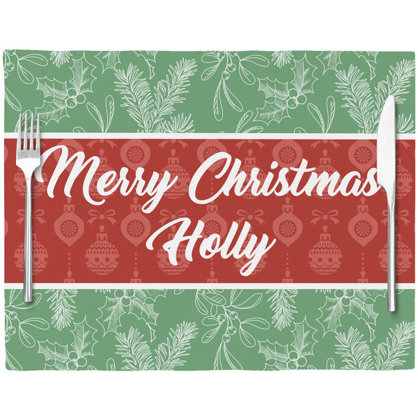 Christmas Holly Placemat with Props