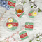 Christmas Holly Plastic Party Appetizer & Dessert Plates - In Context