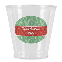Christmas Holly Plastic Shot Glass (Personalized)