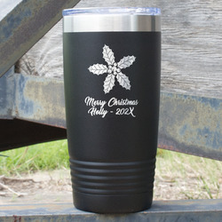 Christmas Holly 20 oz Stainless Steel Tumbler (Personalized)