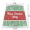 Christmas Holly Poly Film Empire Lampshade - Dimensions