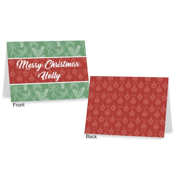 Christmas Holly Postcard - Front and Back