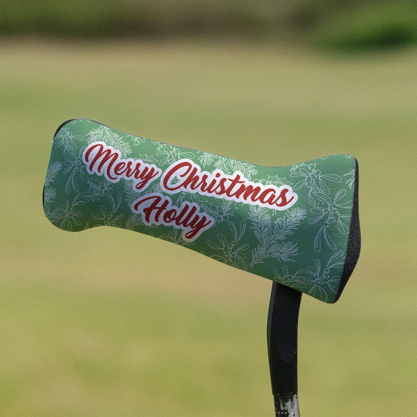 Christmas Holly Putter Cover - On Putter
