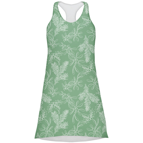 Custom Christmas Holly Racerback Dress - X Large