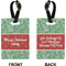 Christmas Holly Rectangle Luggage Tag (Front + Back)