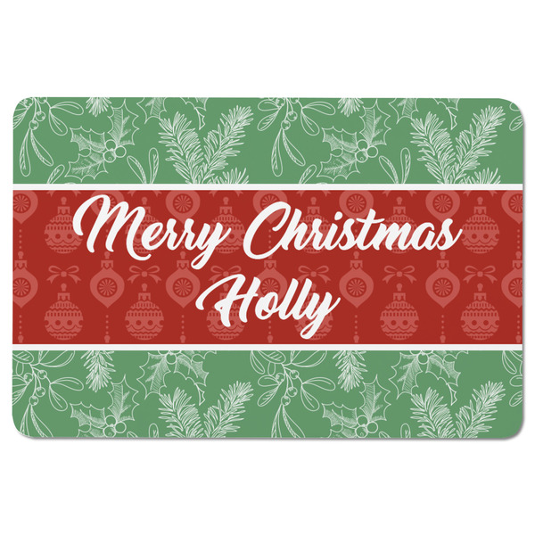 Christmas Holly Rectangular Fridge Magnet - FRONT