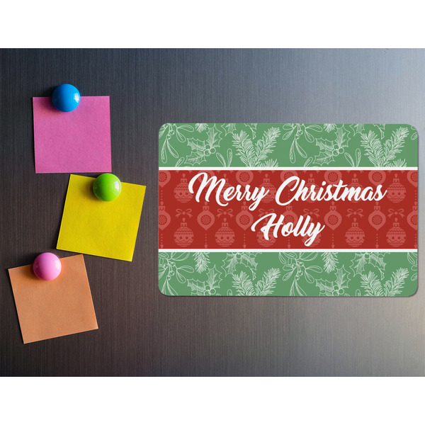 Christmas Holly Rectangular Fridge Magnet - LIFESTYLE