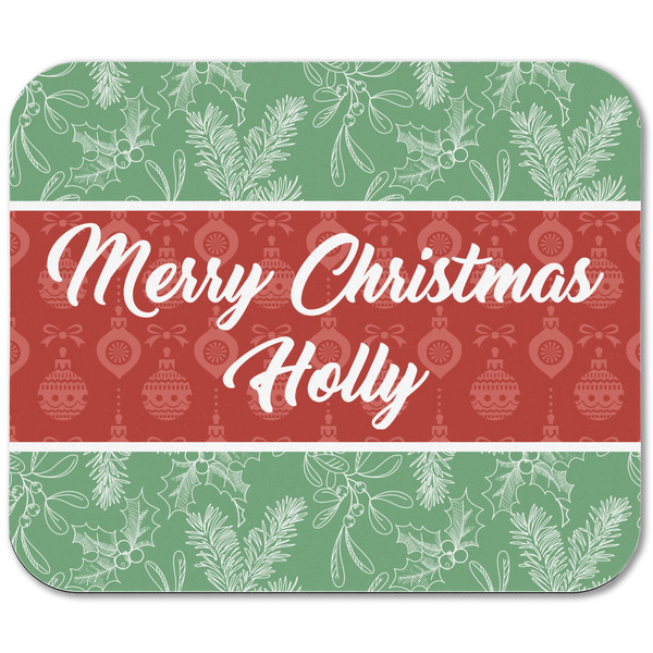 Christmas Holly Rectangular Mouse Pad - APPROVAL