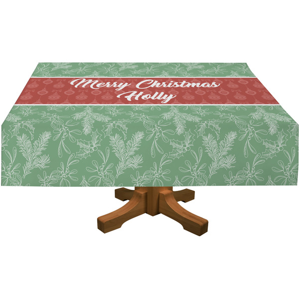 Christmas Holly Rectangular Tablecloths (Personalized)