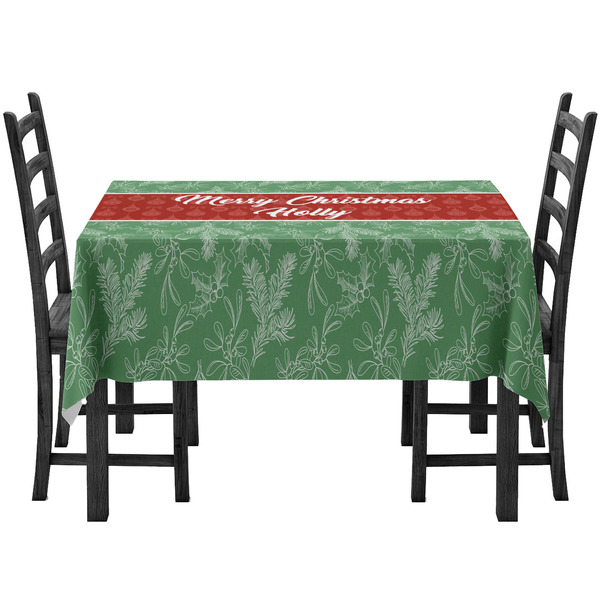 Custom Christmas Holly Tablecloth (Personalized)