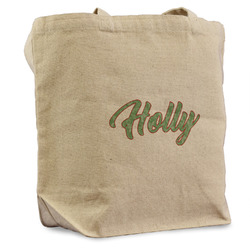 Christmas Holly Reusable Cotton Grocery Bag (Personalized)