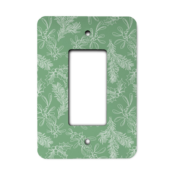Custom Christmas Holly Rocker Style Light Switch Cover - Single Switch