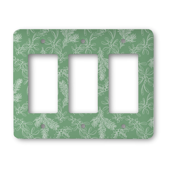 Christmas Holly Rocker Light Switch Covers - Triple - MAIN