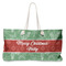 Christmas Holly Large Rope Tote Bag - Front View