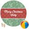 Christmas Holly Round Beach Towel (Personalized)