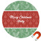 Christmas Holly Round Car Magnet