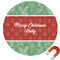 Christmas Holly Round Car Magnet - 10" (Personalized)