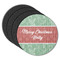 Christmas Holly Round Coaster Rubber Back - Main