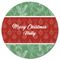 Christmas Holly Round Fridge Magnet - FRONT