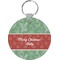 Christmas Holly Round Keychain (Personalized)
