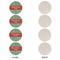 Christmas Holly Round Linen Placemats - APPROVAL Set of 4 (single sided)