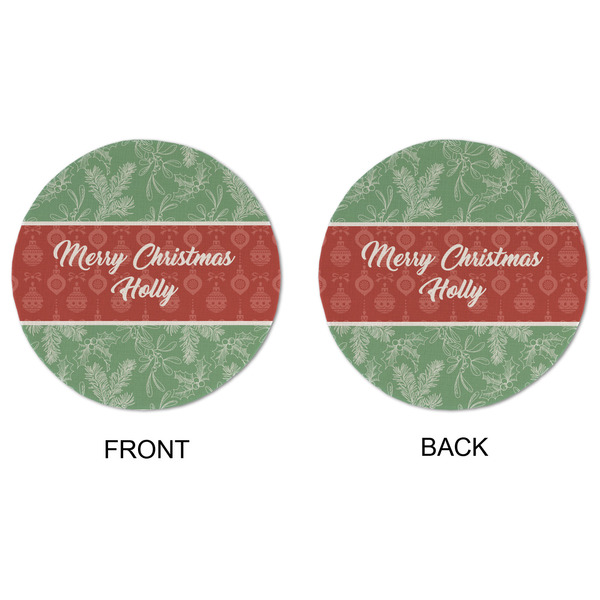 Christmas Holly Round Linen Placemats - APPROVAL (double sided)