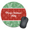 Christmas Holly Round Mouse Pad