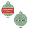 Christmas Holly Round Pet Tag - Front & Back