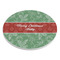 Christmas Holly Round Stone Trivet - Angle View