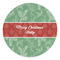 Christmas Holly Round Stone Trivet (Personalized)