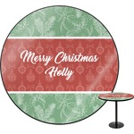 Christmas Holly Round Table - 24" (Personalized)