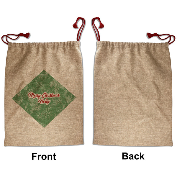 Christmas Holly Santa Bag - Approval - Front