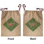 Christmas Holly Santa Sack - Front & Back (Personalized)