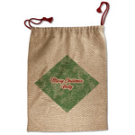 Christmas Holly Santa Sack - Front (Personalized)
