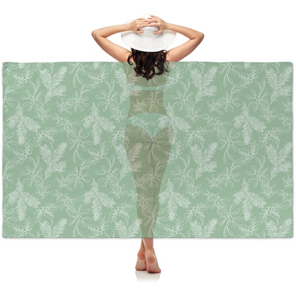 Custom Christmas Holly Sheer Sarong