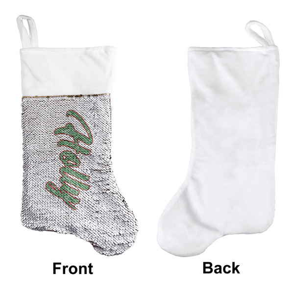 Christmas Holly Sequin Stocking - Approval