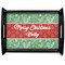 Christmas Holly Black Wooden Tray - Large (Personalized)