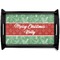 Christmas Holly Black Wooden Tray - Small (Personalized)