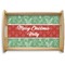 Christmas Holly Natural Wooden Tray - Small (Personalized)