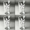 Christmas Holly Set of Four Engraved Beer Glasses - Individual View