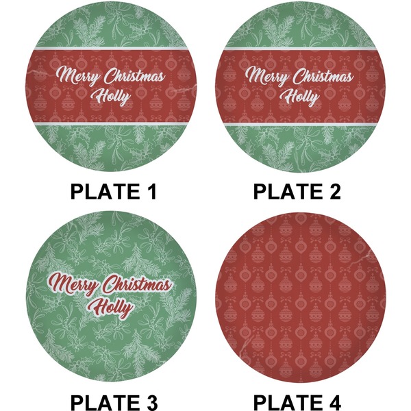 Christmas Holly Set of Lunch / Dinner Plates (Approval)