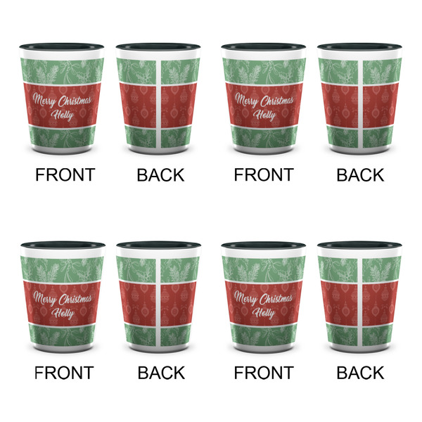 Christmas Holly Shot Glassess - Two Tone - Set of 4 - APPROVAL