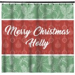 Christmas Holly Shower Curtain - Custom Size (Personalized)