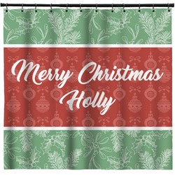 Christmas Holly Shower Curtain - Custom Size (Personalized)
