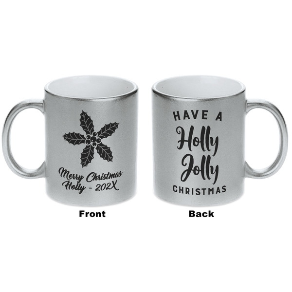Christmas Holly Silver Mug - Approval