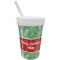 Christmas Holly Sippy Cup with Straw (Personalized)